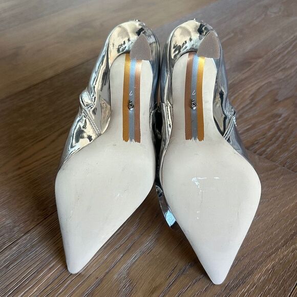 Sam Edelman ESMAE STILETTO ANKLE BOOTIE in Metallic Silver - Picture 9 of 11